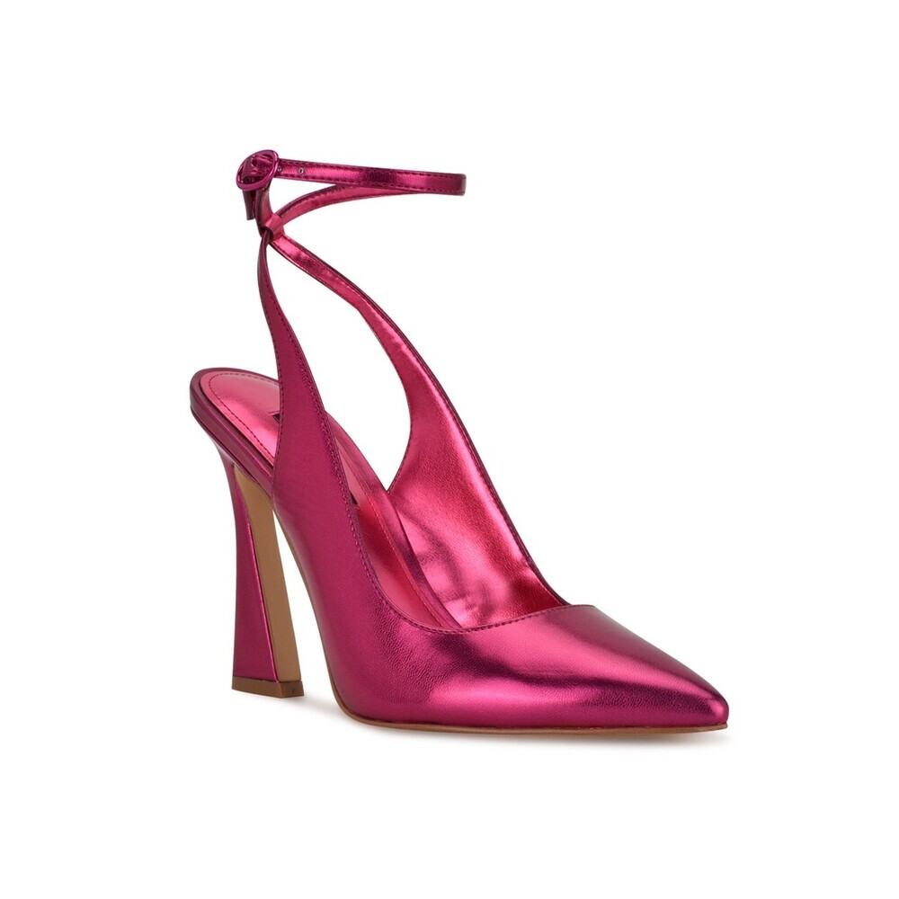 Nine West Tabita Pump Womens 5.5 Metallic Pink Pointed Toe Stiletto Heel LION686